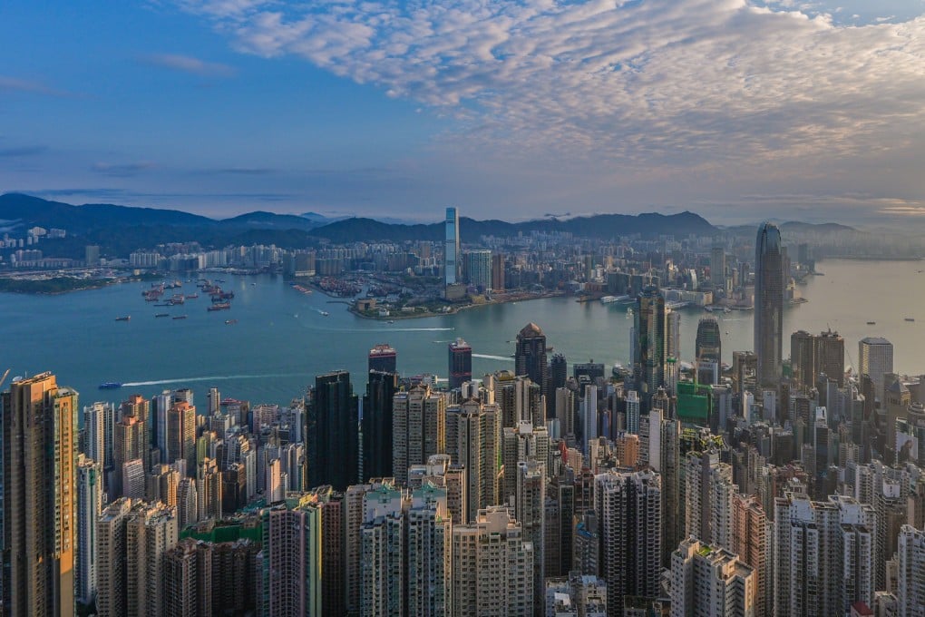 Hong Kong’s skyline viewed from Victoria Peak. In his new book, Dutch architect Stefan Al points out that Hong Kong’s far-sighted town planning in the 1960s and 70s not only oriented growth around rapid transit but also emphasised housing estates that would be fully integrated with shops and services. Photo: Eugene Lee