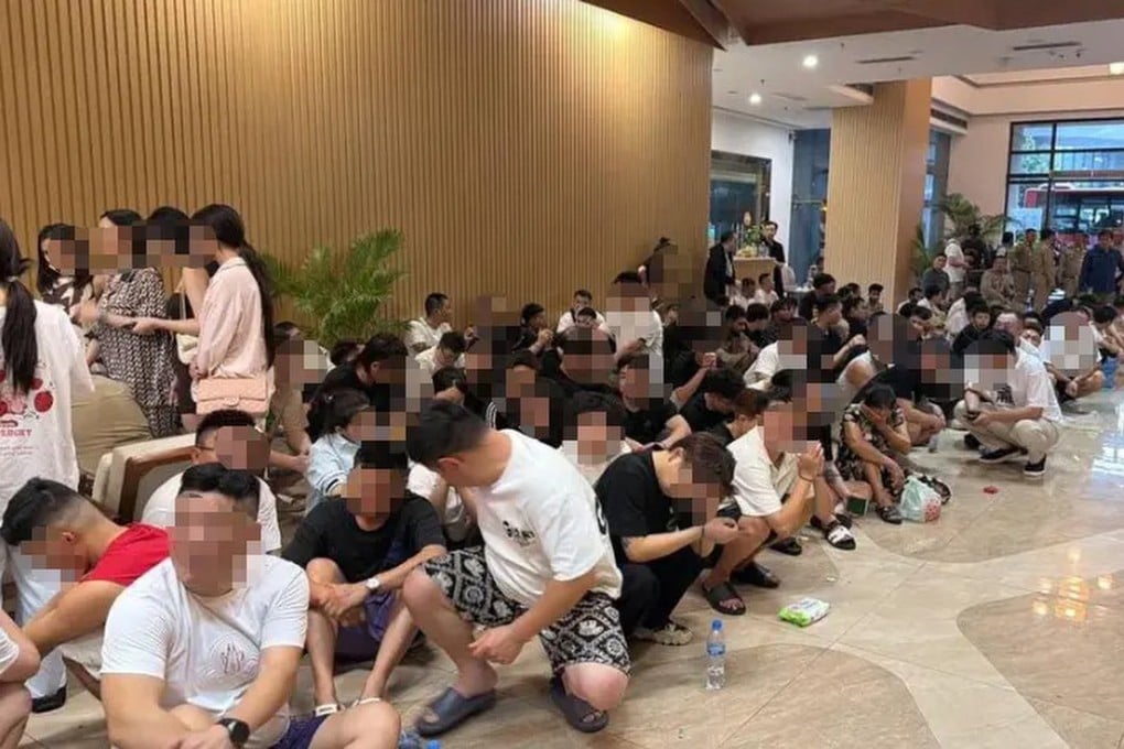 Cambodian authorities raided two buildings in Phnom Penh’s Prince Plaza Centre, detaining 104 individuals, including 82 Chinese nationals, local media reports. Photo: Sohu