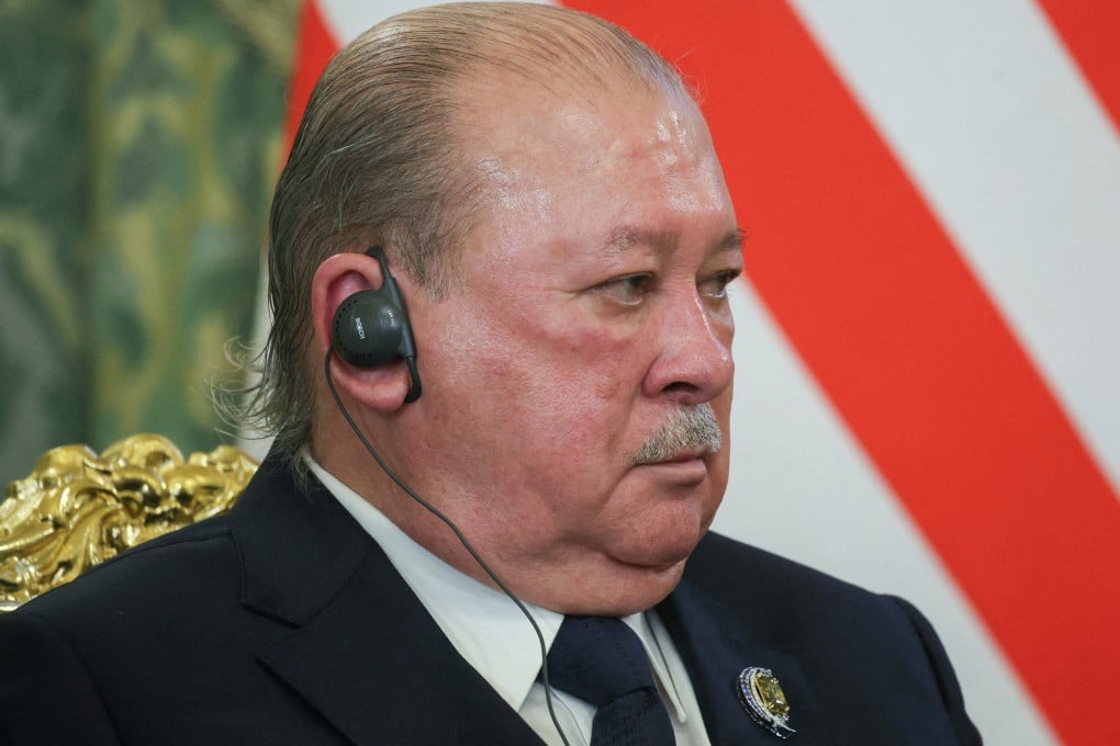Malaysia’s king, Sultan Ibrahim Iskandar, attends a meeting with Russia’s President Vladimir Putin at the Kremlin in Moscow on May 9. Photo: Reuters