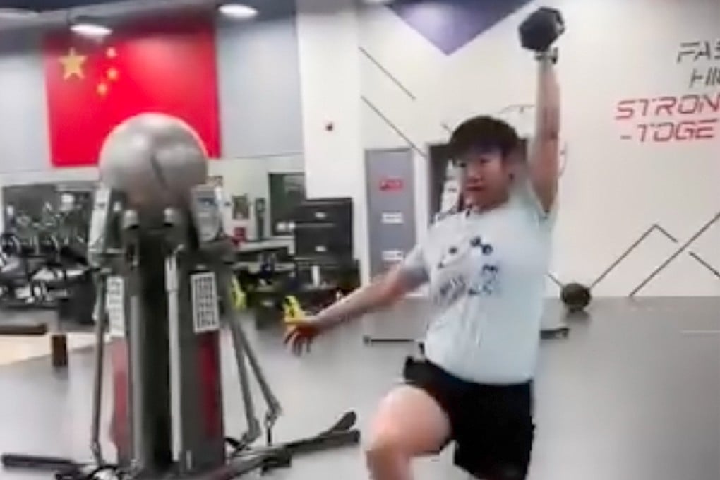 Sun Yinghsa has been seen encouraging herself with shouts of “Come on, China’s Kobe” when she increases the intensity of her weight training. Photo: Handout