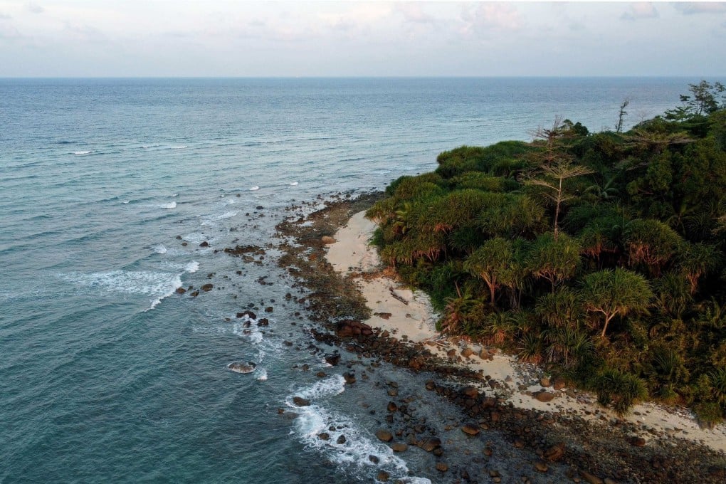 A coastline at Campbell Bay in Great Nicobar Island. India is planning a US$9 billion megaport, airport and city on the remote island. Photo: AFP