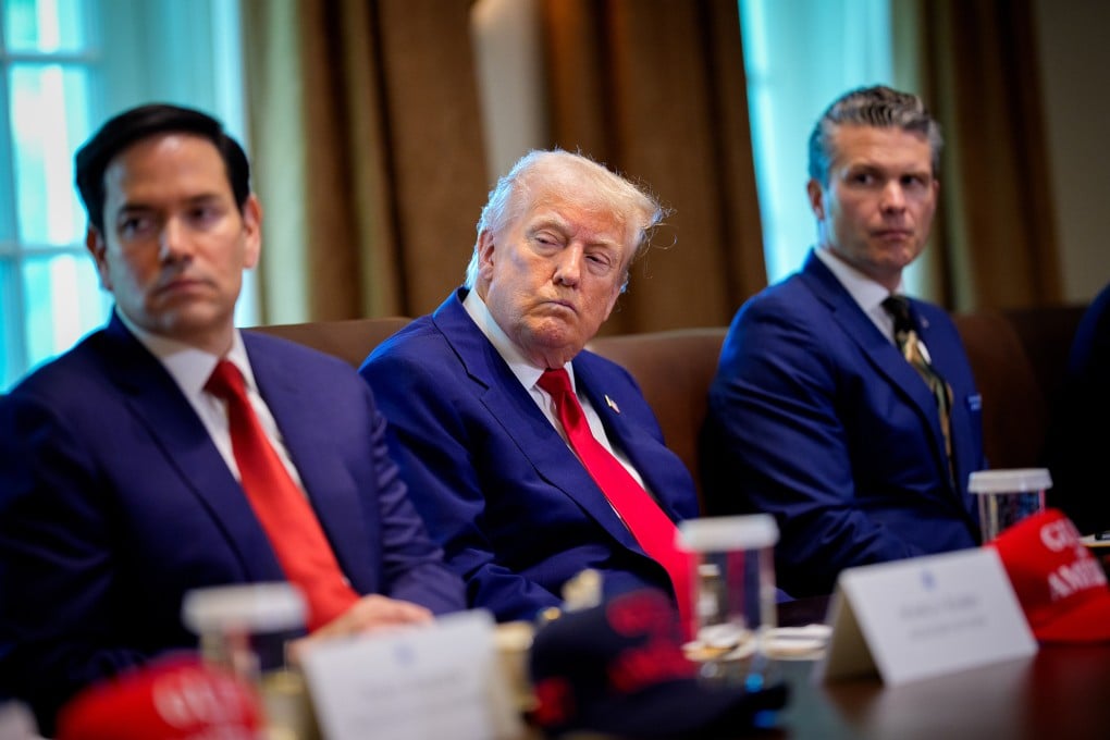 Recent comments by US President Donald Trump (centre), Secretary of State Marco Rubio (left) and Defence Secretary Pete Hegseth (right) have  emphasised avoiding conflict with Beijing, according to a top Chinese think tank. Photo: TNS