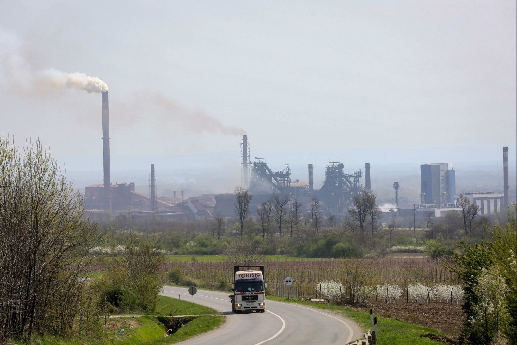 The steel mill in the Serbian town of Smederevo, seen on April 4, 2019, was revitalised with the help of Chinese investment. Photo: AFP
