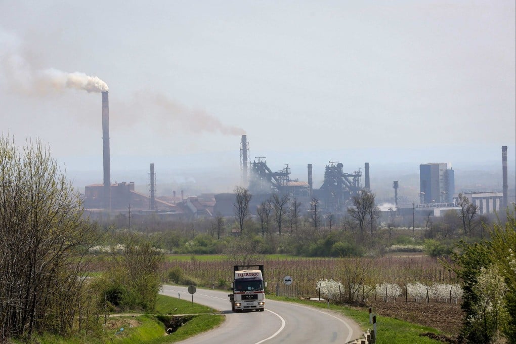 The steel mill in the Serbian town of Smederevo, seen on April 4, 2019, was revitalised with the help of Chinese investment. Photo: AFP