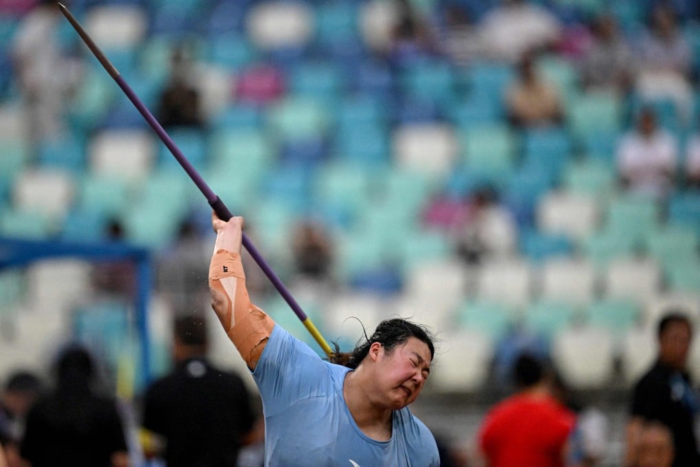 Yan Ziyi, who has broken the world youth record several times, won the Xiamen Diamond League event with her first and only throw. Photo: AFP