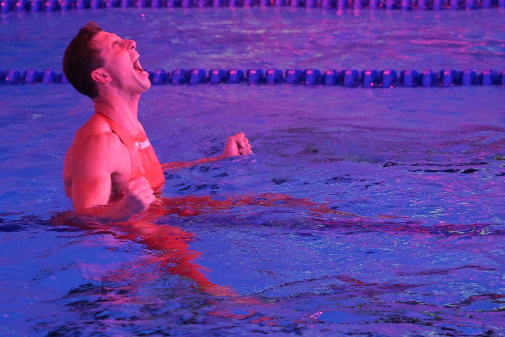 Greek swimmer Kristian Gkolomeev was the only athlete to beat a world record at the Enhanced Games in Las Vegas. Photo: AFP