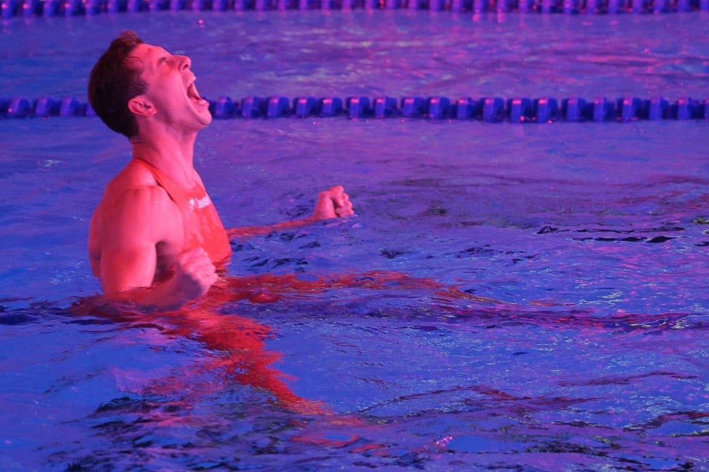 Greek swimmer Kristian Gkolomeev was the only athlete to beat a world record at the Enhanced Games in Las Vegas. Photo: AFP
