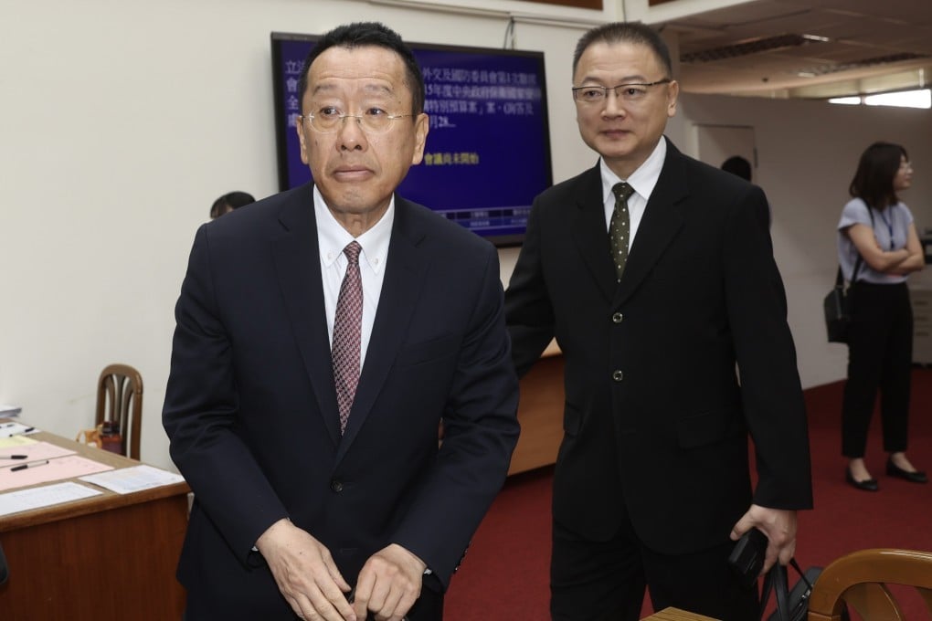 According to Wellington Koo (Ieft), Taiwan's defence minister, "the core interest involved here is peace in the Taiwan Strait, and peace in the Taiwan Strait is a core interest of the United States". Photo: CNA