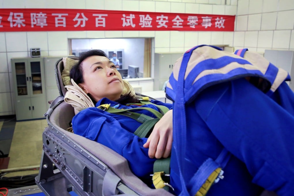 Hong Kong’s first astronaut, Lai Ka-ying, takes part in space training. Photo: Handout