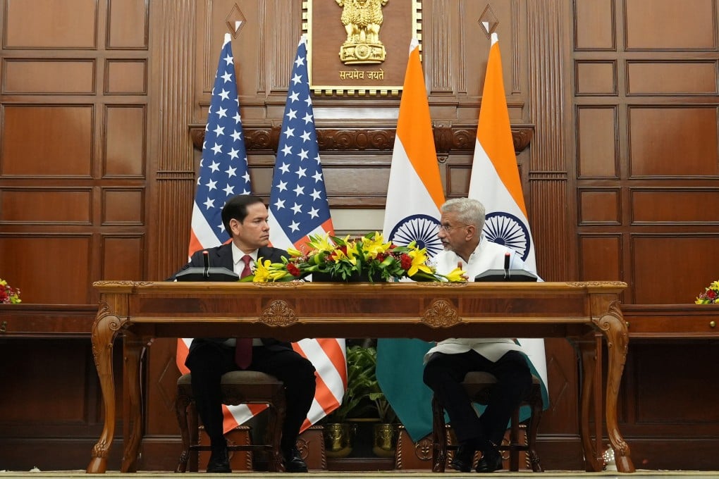 US Secretary of State Marco Rubio (left) and India’s External Affairs Minister Subrahmanyam Jaishankar during their meeting in New Delhi on Tuesday. Photo: Reuters