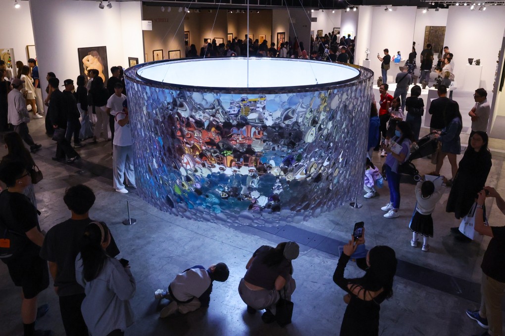“City Lantern”, an installation by artist Suzann Victor, at Art Basel at the Hong Kong Convention and Exhibition Centre in Wan Chai, Hong Kong, on March 29. Photo: Dickson Lee