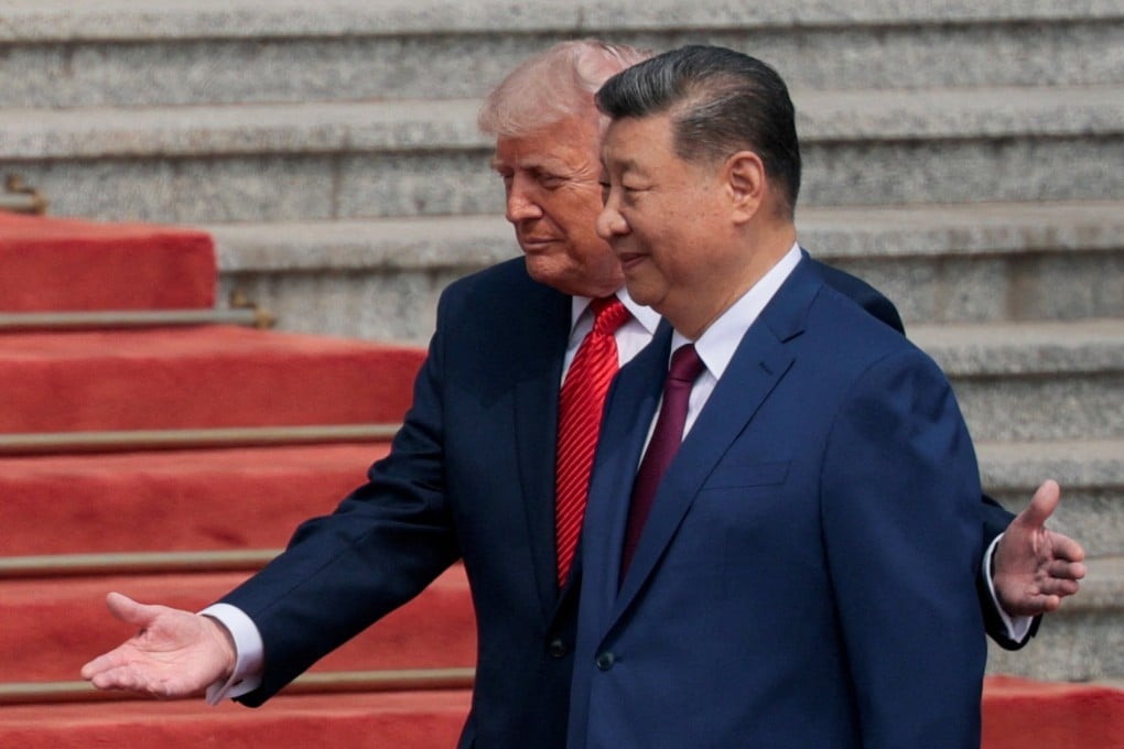 US President Donald Trump and Chinese President Xi Jinping, pictured on May 14 at the welcoming ceremony for Trump’s recent visit to Beijing. Photo: Reuters