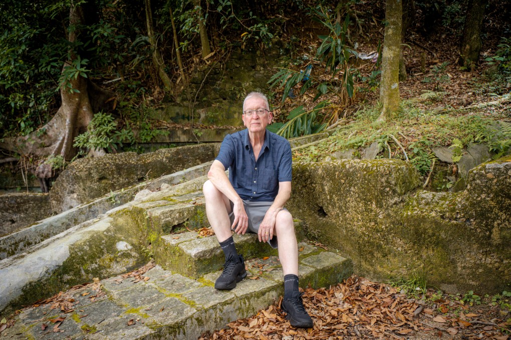 Hong Kong historian Tony Banham at the site of the West Brigade Headquarters in Wong Nai Chung Gap, Hong Kong. Photo: Alexander Mak