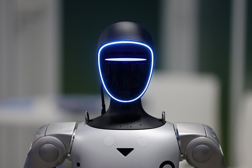 A Unitree humanoid robot displayed during an international exhibition on AI in Cannes, France, on February 12. Photo: EPA