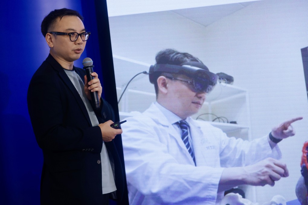 Louis Sze, CEO of Syngular Technology, makes his start-up business pitch on his way to winning last year’s EQT Impact Challenge in Hong Kong. Photo: Jonathan Wong