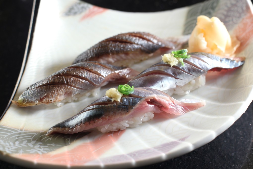 Mackerel sushi at Tomokazu Japanese Restaurant in Hong Kong’s Wan Chai neighbourhood, one of Nuovo CEO and creative director Pak-man Lee’s favourite places to eat in Hong Kong. Photo: SCMP