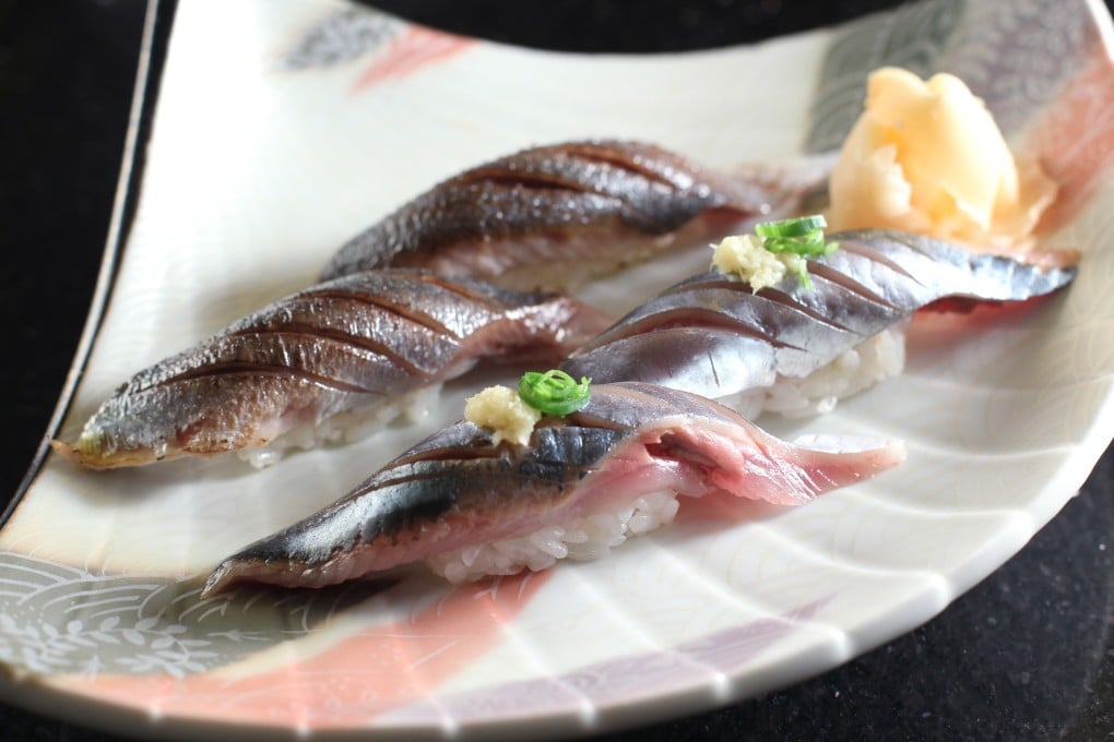 Mackerel sushi at Tomokazu Japanese Restaurant in Hong Kong’s Wan Chai neighbourhood, one of Nuovo CEO and creative director Pak-man Lee’s favourite places to eat in Hong Kong. Photo: SCMP
