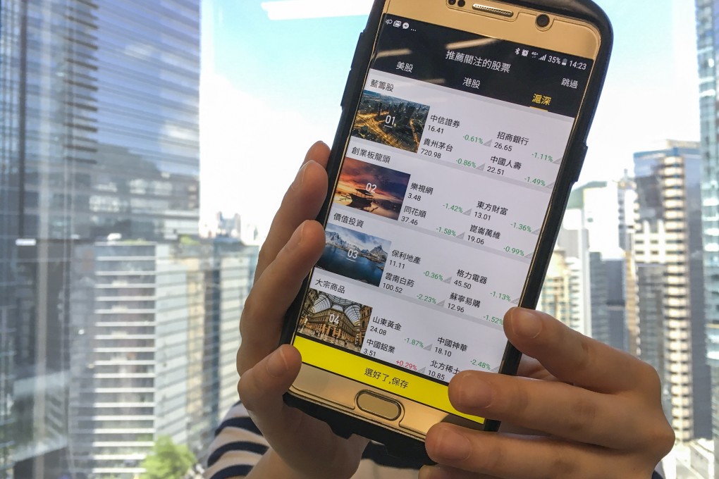 The Tiger Brokers mobile app shown on a phone. Photo: SCMP