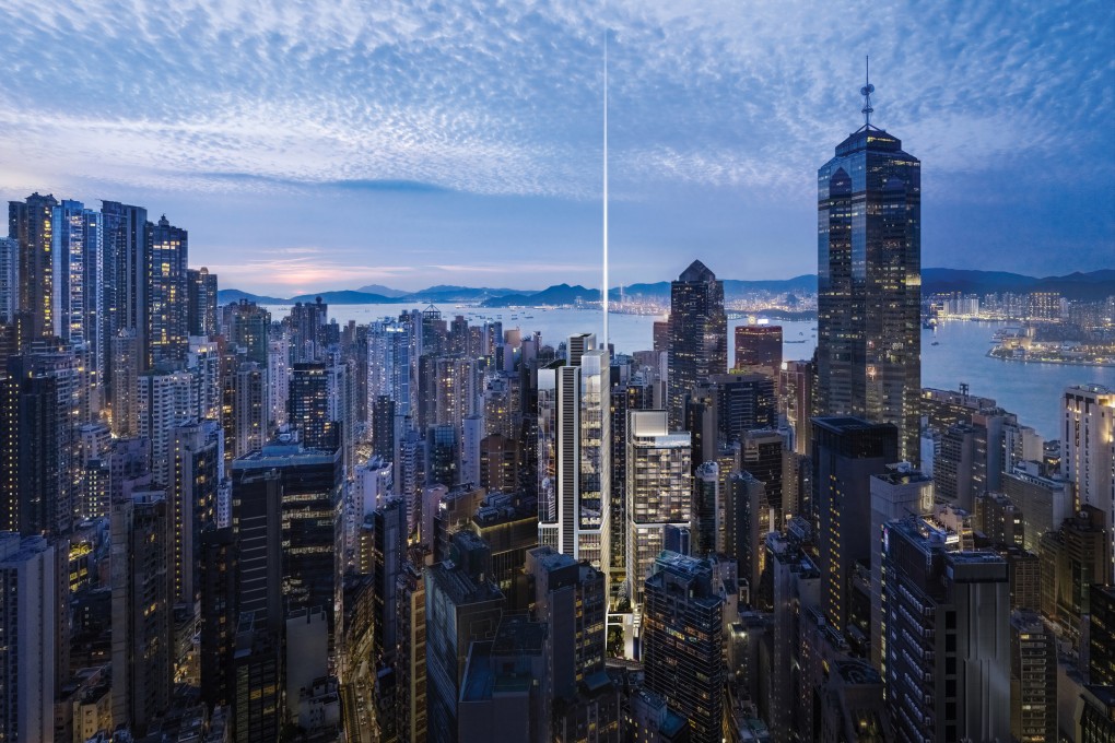 A rendering of the Central Crossing development, designed by Foster + Partners, which will add grade A office space, retail and Hong Kong’s first Andaz-branded hotel to the heart of Central district. Image: Central Crossing