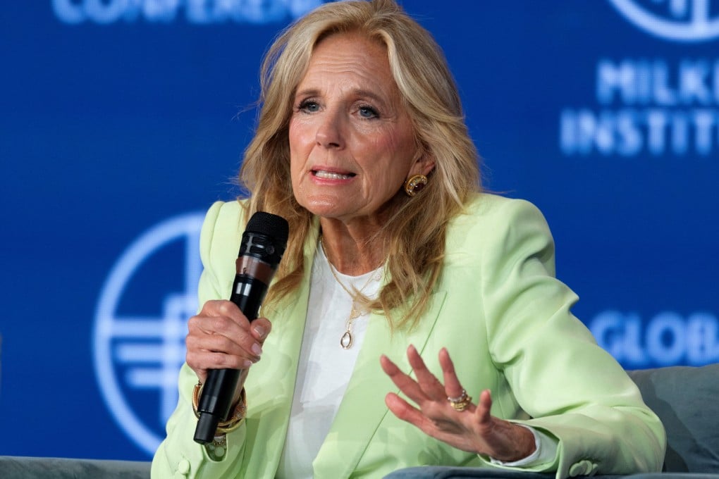 Former US first lady Jill Biden speaks at an event in Beverly Hills, California, on May 5. Photo: Reuters