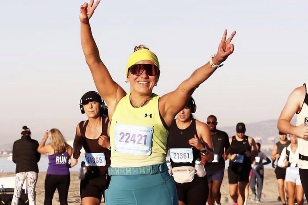 Betania Victor runs the Long Beach Marathon in California in 2023. Before going cold turkey on cigarettes, Victor smoked a pack a day. Photo: Instagram/betaniayvr