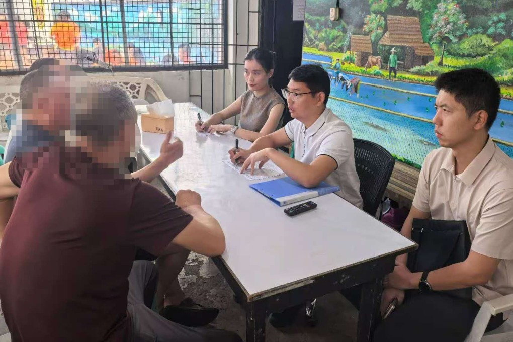 On May 18, the Chinese embassy in the Philippines sent personnel to the detention centre of the Philippine National Bureau of Investigation for a consular visit to 69 Chinese workers. Photo: Chinese embassy in the Philippines