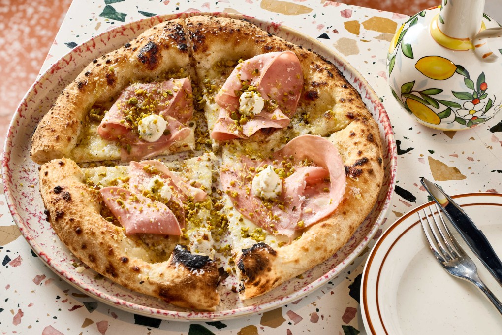 The mortadella and pistachio pizza at 
Fugazzi Pizzeria Napoletana, a new Neapolitan pizzeria in Kai Tak. Check out this and our other new Hong Kong restaurant recommendations in June 2026. Photo: Fugazzi Pizzeria Napoletana
