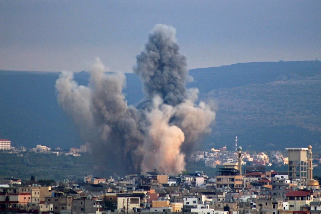Smoke rises from the site of an Israeli strike near the southern Lebanese city of Tyre on Wednesday. Photo: AFP