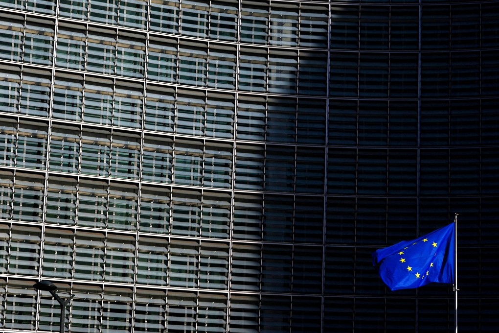 A European Union flag flies outside the European Commission headquarters in Brussels, Belgium in February. Photo: Reuters