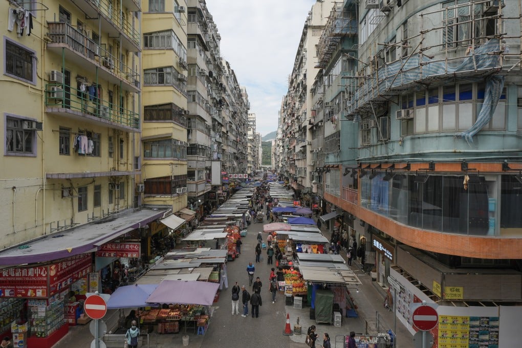 Old residential and commercial buildings in Mong Kok.The roll-out of the IoT smart fire alarm system follows a pilot scheme covering 10 buildings earlier this year. Photo: Eugene Lee