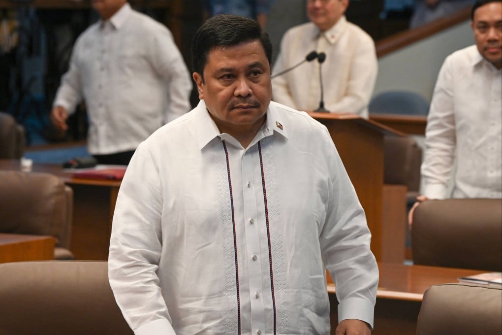 Philippine Senator Jose Jinggoy Estrada at the senate plenary hall in Manila earlier this month. Estrada has been jailed twice before, also on corruption offences. Photo: AFP