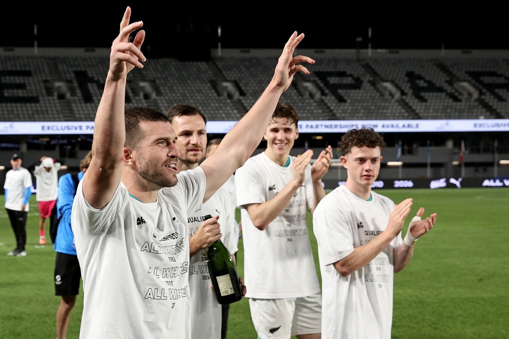 New Zealand defender Tim Payne (left), seen here after a match against New Caledonia last year, has become the country’s most followed footballer with the help of an influencer. Photo: AFP