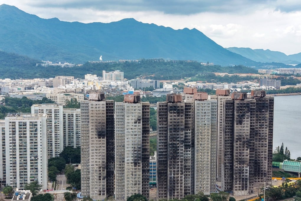 An aerial view of Wang Fuk Court in Tai Po on May 26. Photo: Elson Li