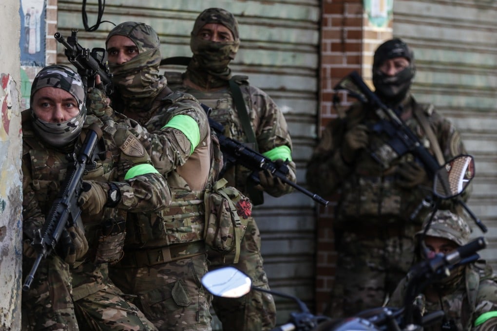 Brazilian security forces regularly conduct large operations against the criminal groups, which often turn violent. Photo: EPA