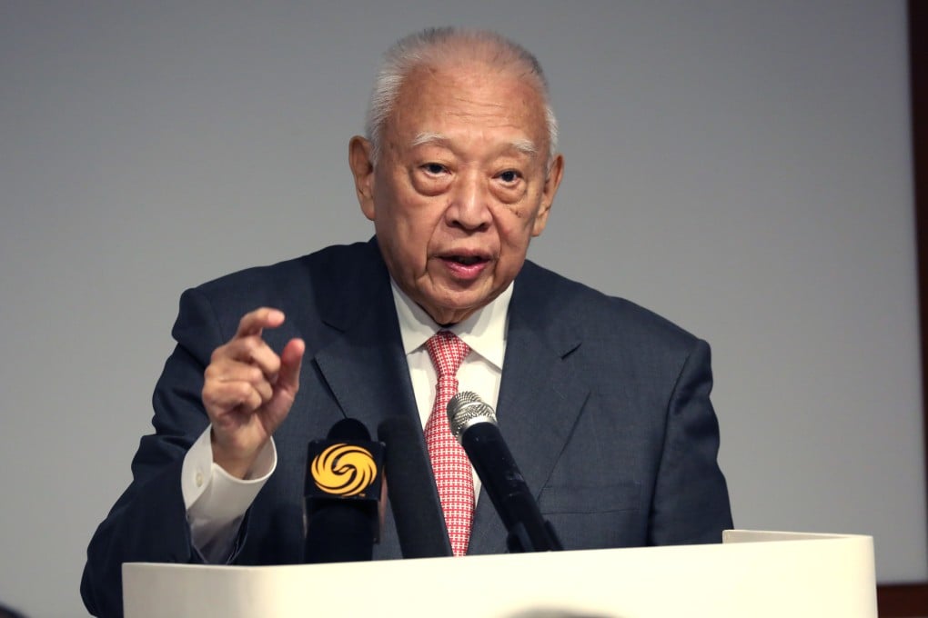 Tung Chee-hwa speaks at an event held at the Asia Society Hong Kong Centre in 2018. Photo: K Y Cheng