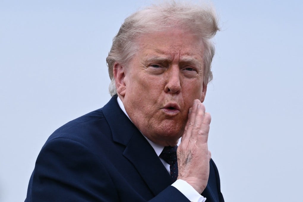 US President Donald Trump gestures as he walks to board a plane in Morristown, New Jersey, on May 22. Photo: AFP