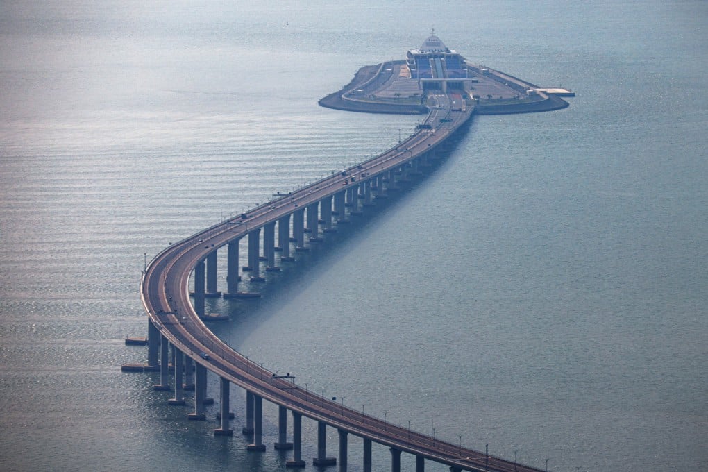 According to mainland Chinese authorities, the number of cross-border trips made by single-plate vehicles from Hong Kong and Macau via the Hong Kong–Zhuhai–Macau Bridge has surpassed 10 million. Photo: Eugene Lee