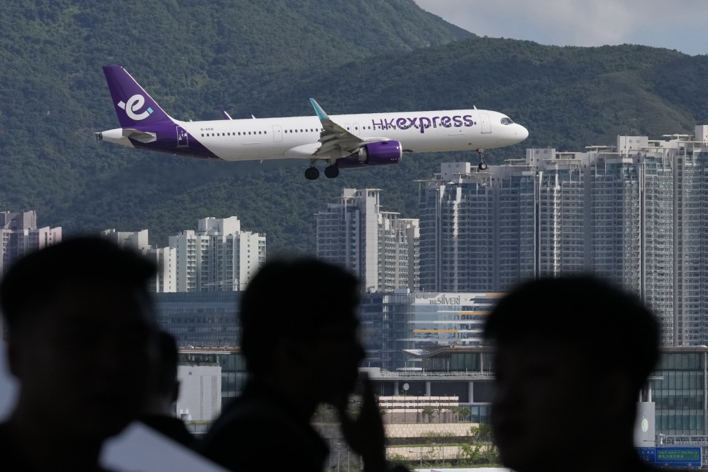 A HK Express aircraft approaches Hong Kong International Airport in Chek Lap Kok. Photo: Karma Lo