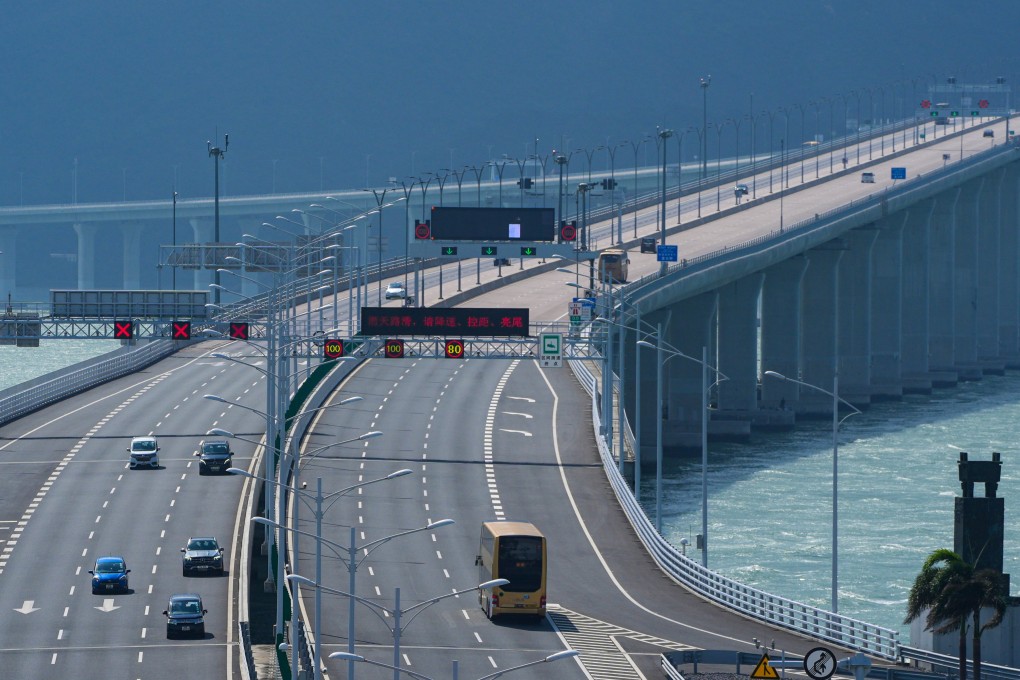 The scheme allows eligible private car owners in Hong Kong to drive into Guangdong via the Hong Kong–Zhuhai–Macau Bridge. Photo: Eugene Lee