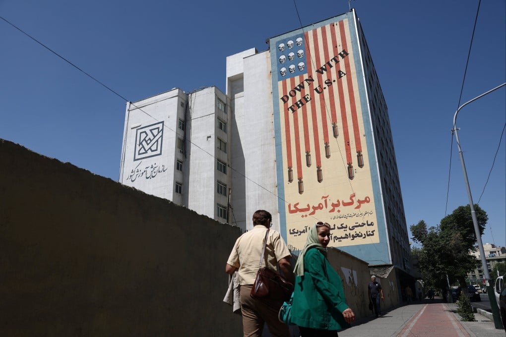 An anti-US mural in Tehran, Iran. Photo: West Asia News Agency via Reuters