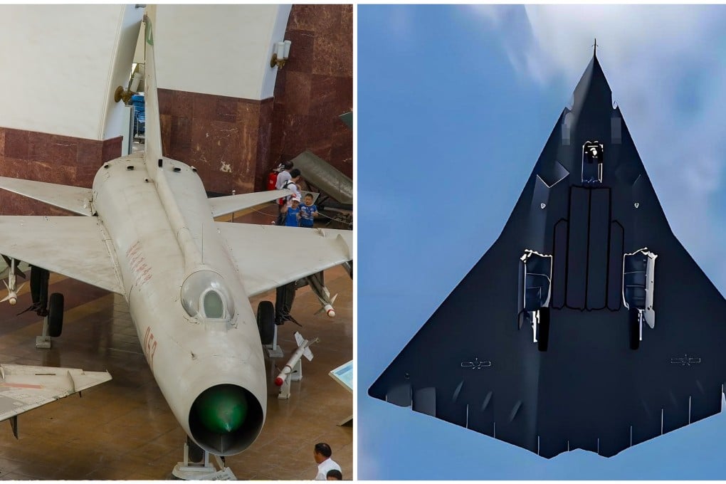 From the Shenyang J-8 (left) to the next-generation J-36, Chinese fighter design has undergone a massive technological transformation. Photo composite: Wikipedia/Max Smith