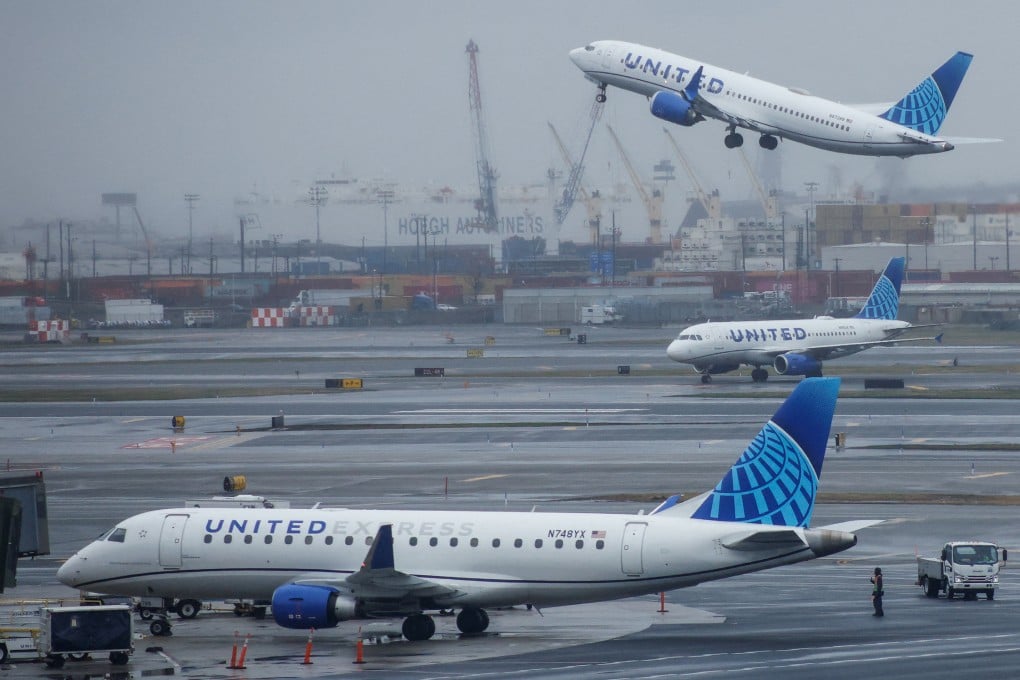 Newark International Airport in New Jersey. On Sunday, a Spain-bound United Airlines flight was forced to return over a security issue. Photo: AFP