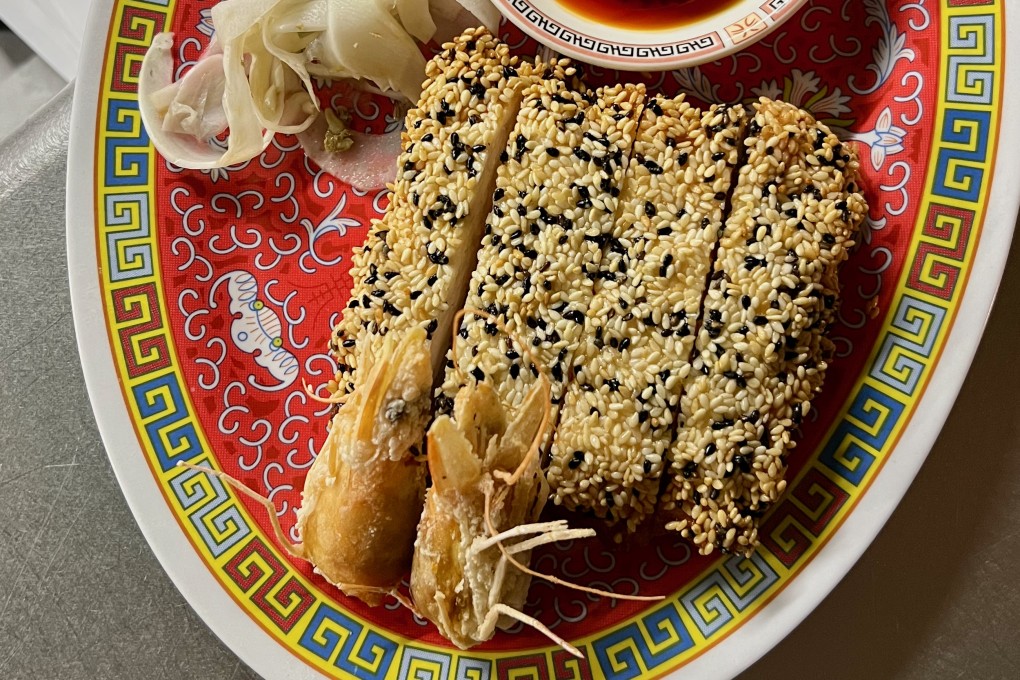 The classic prawn toast at Cafe Kowloon in London comes covered in sesame seeds. Chefs around the UK are now experimenting with the dish. Photo: Cafe Kowloon