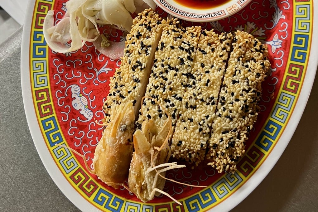 The classic prawn toast at Cafe Kowloon in London comes covered in sesame seeds. Chefs around the UK are now experimenting with the dish. Photo: Cafe Kowloon