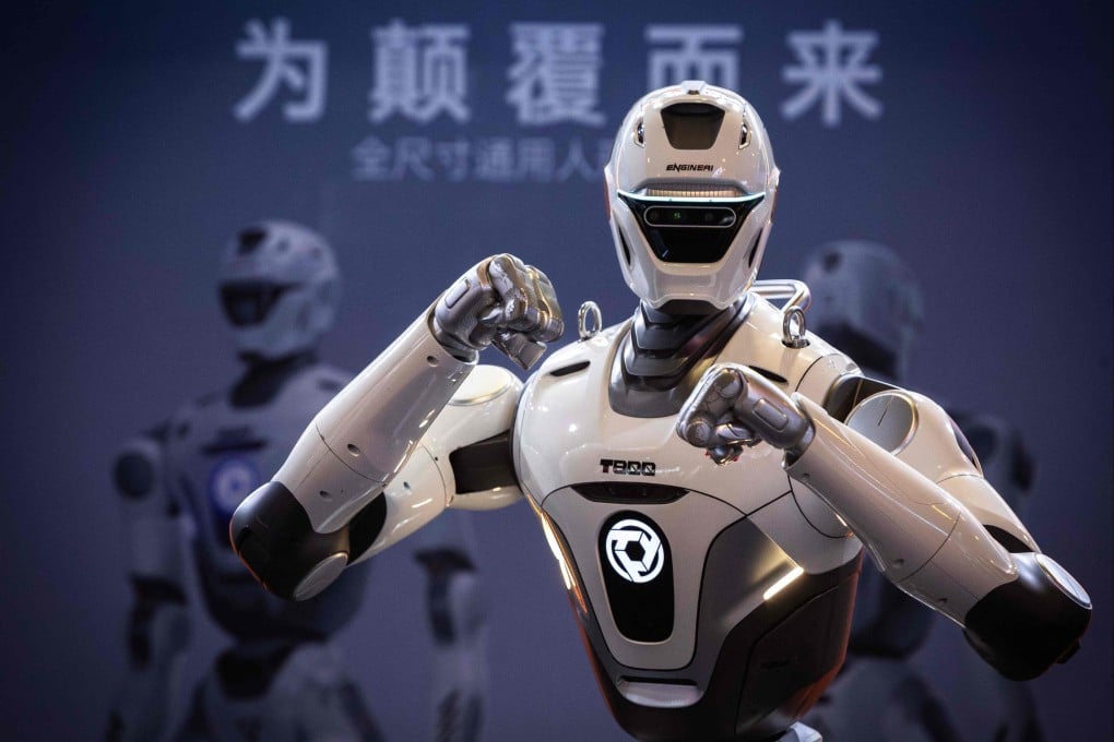 A robot stands in fighting position during the Beyond Expo technology exhibition in Macau on May 29, 2026. Photo: AFP