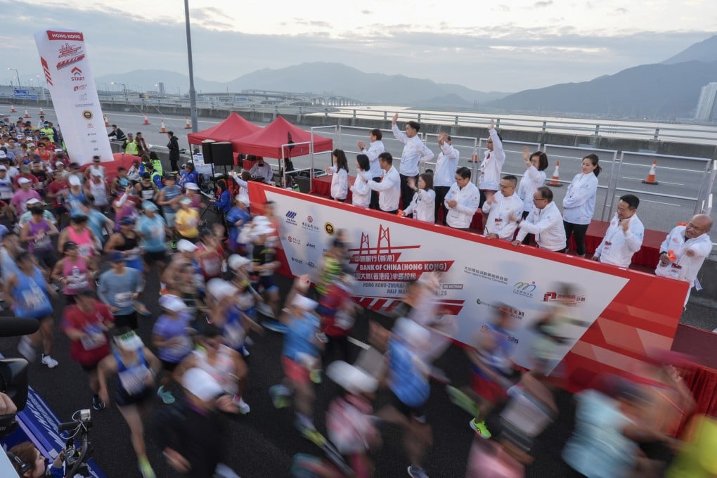 The Hong Kong-Zhuhai-Macau Bridge Half Marathon kicks off in 2025. Photo: Eugene Lee