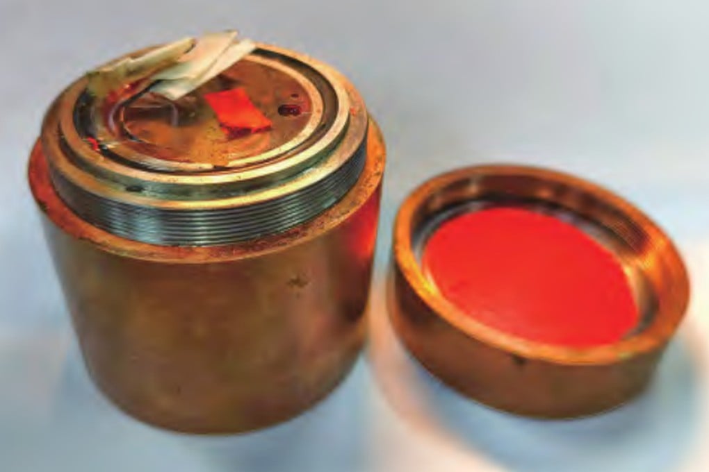 A prototype of a chip-protecting component for China’s guided rail gun shell used in a live firing test. Photo: North University of China