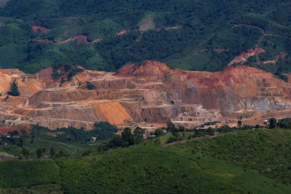A drone view shows a gold mine in Shan State, Myanmar, as seen from Chiang Rai province, Thailand, last year amid increased rare earth and gold mining at the Kok River’s source in Myanmar. Photo: Reuters
