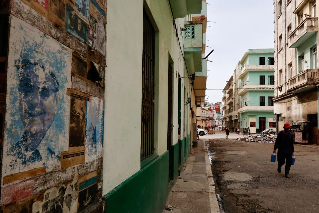 A portrait of former Cuban leader Raul Castro is seen in Havana, as Cuba grapples with economic hardship and renewed pressure from Washington. Photo: Reuters