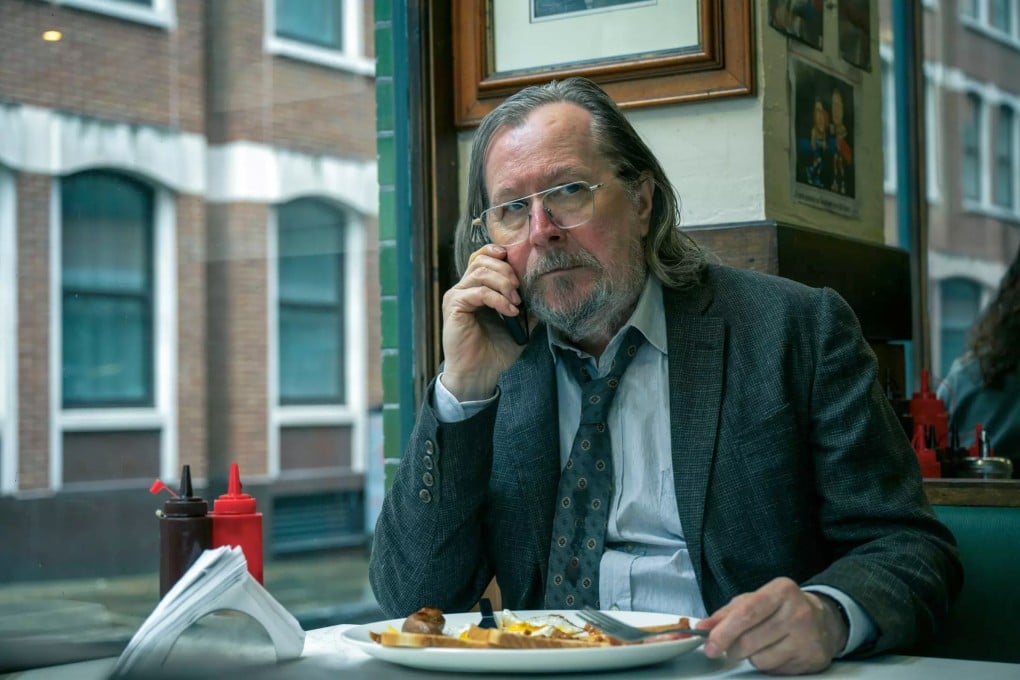 Gary Oldman as scruffy spymaster Jackson Lamb in a still from Slow Horses. Photo: TNS